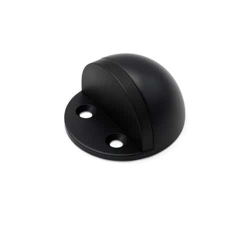 ANGSTROM Half Dome Door Stop ? Heavy Duty Floor Mount Door Stopper, Modern Low-Profile Design for Home & Office, Matte Black (8-Pack)