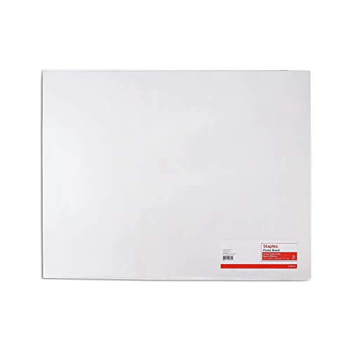 Staples Poster Board 22x28 Inch White 10 Pack for School Signs & Projects