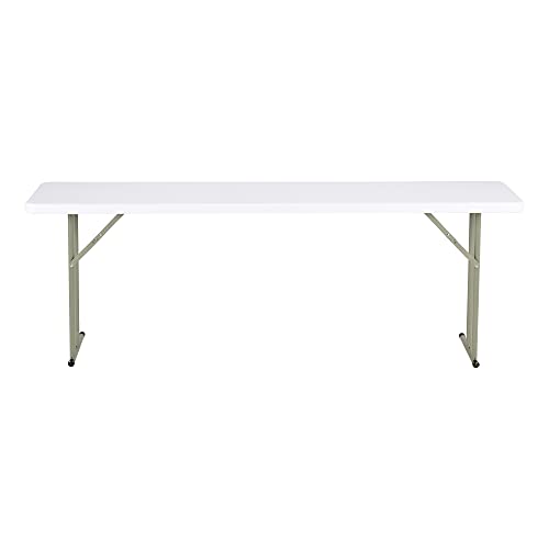 Norwood 8' Indoor/Outdoor Folding Training Table, White, 96" L x 18" W x 29" H