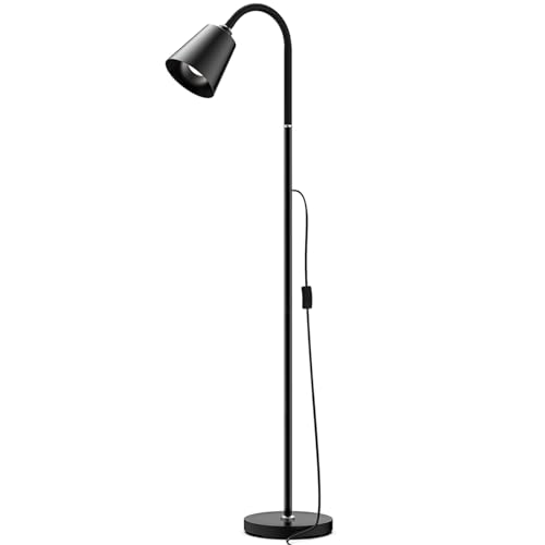 Floor Lamp,High Brightness with 3 Colors,Multi-Purpose Standing Lamps with Height and Lighting Angle Adjustable for Living Room,Bed Room,Office(Black)