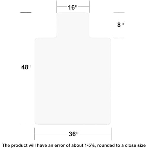 Office Chair Mat for Hard Floor, Clear Desk Chair Mat Large Non Slip Floor Protectors for Rolling Chairs,Computer Chair,Gaming Chair (36"x48")