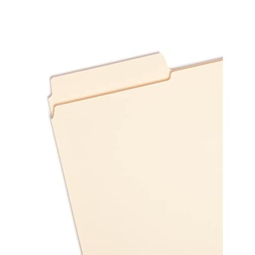 Smead SuperTab File Folder, Oversized Reinforced 1/3-cut Tab, Guide Height, Legal Size, Manila, 100 Per Box (15395)
