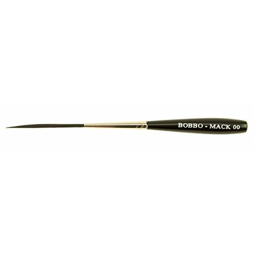 Set of 4 Sizes 00-2 Series Bobbo-Mack Super Quad 4 Action Scroll Pinstriper Brushes Blue Squirrel & Black Synthetic Hair