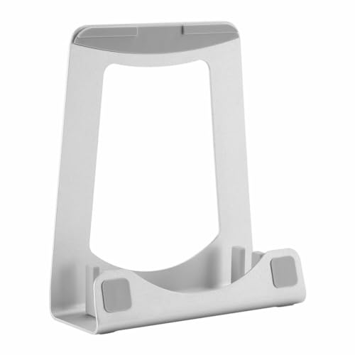 Laptop Stand - 2-in-1 Laptop Riser Stand or Vertical Stand - Ideal for Ultrabooks & MacBook Pro/Air - Ergonomic Angled Notebook Holder for Office Desk - Silver, Aluminum