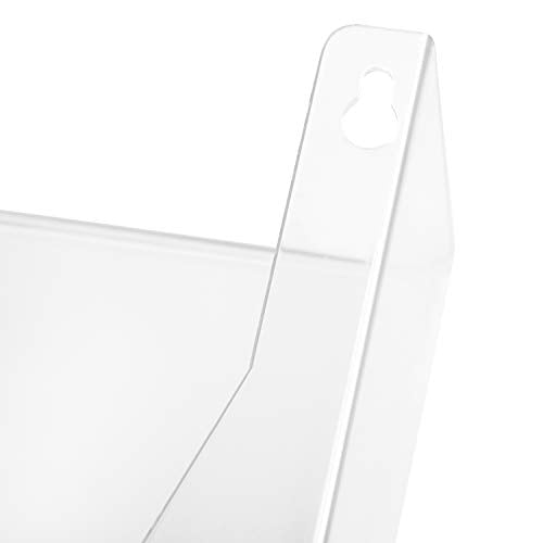 Amazon Basics Clear Wall File Organizer - 1-Pocket Letter Size, Space Saving