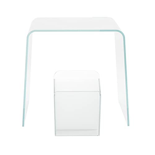 U Brands Clear Acrylic Locker Organization Kit, Includes Cup and Bent Shelf, 2 Pieces