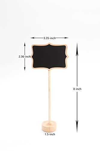 15 Pack Wooden Mini Chalkboard Signs for Weddings & Events