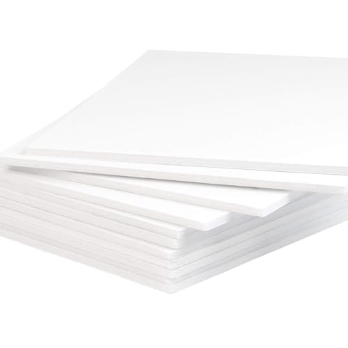 Mat Board Center, Pack of 10 Acid-Free Foam Boards, 11x14 inch White Foam Boards, 1/8" Thick