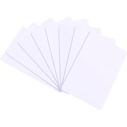 500 Pack - Premium Blank PVC Cards for ID Badge Printers - Premium Quality White CR80 30 Mil (CR8030) by KLMNDUO - Compatible with Most Photo ID Badge Printers(White)