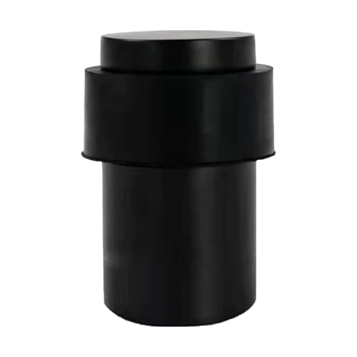 KHTUMEWARE 10 Pack 2 in Floor Door Stopper,Matte Black Door Stop,Wall Protector Commercial Door Bumper Wedge Decorative Cylindrical Install Door stoppers on The Floor