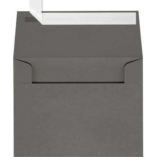 LUXPaper A2 Invitation Envelopes | Peel & Press | 4 3/8" x 5 3/4" | Smoke Gray | 80lb. Text | 250 Qty