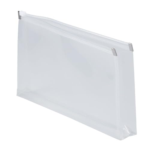 JAM Paper #10 Business Plastic Envelopes with Zip Closure - 3 Pack, Clear
