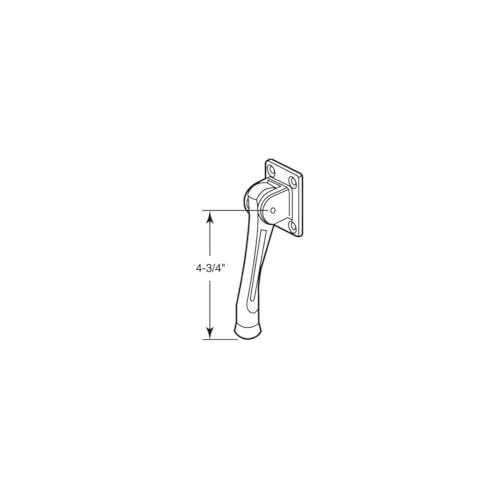 C.R. LAURENCE J4572 CRL Brass Door Mounted 4-1/2" Heavy-Duty Stop and Holder