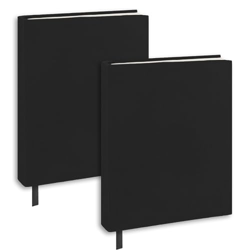 KICNIC Black Book Covers 2 Pack, 6"x9" Stretchable Book Sox Suitable for Most Hardcover Books, Up to 8.5¡±X9.5¡±,Washable and Reusable Protective Cover for Textbooks