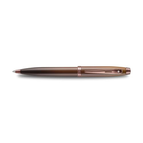 Sheaffer 100 9374 Coffee Edition Matt Brown Ballpoint Pen with Regal Brown PVD Appointments and White Dot of Excellence