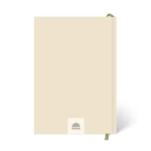 Papier Daily Wellness Journal Diary - Beige, 8.46"L x 6.02"W | Hardback Cover Wellbeing, Gratitude & Mindset Diary for Personal Growth, Mindfulness & Reflection | Track Goals, Sleep & Lifestyle Habits