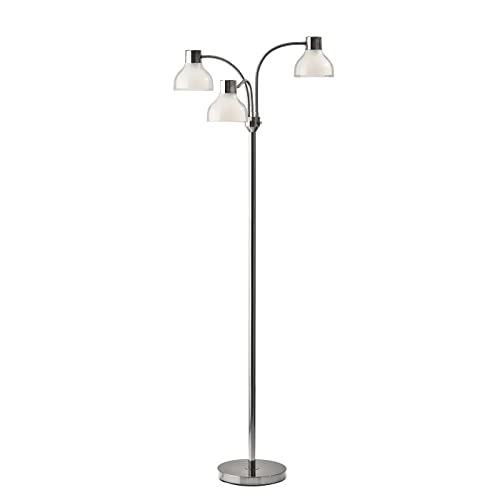 Adesso 3577-22 Vivian Floor Lamp, 60.25 in, 60W Type A Bulb (Not Included), Brushed Steel, 1