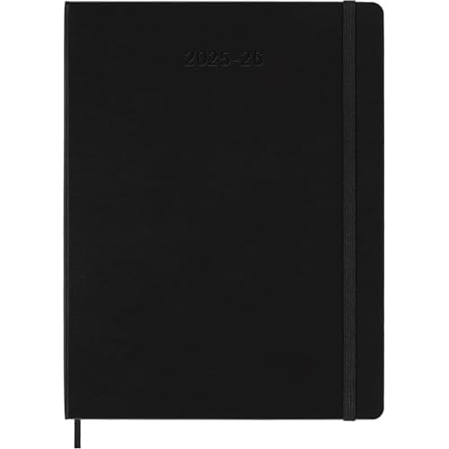 Moleskine Classic 18 Month 2025-2026 Weekly Planner, Hard Cover, XL (7.5" x 10"), Black, 208 pages