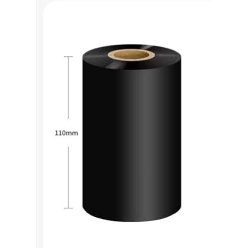Enhanced resin ribbon for barcode thermal transfer ribbon printer for light film matte film coated paper 110mm300m PET/PVC stickers zebra printer.