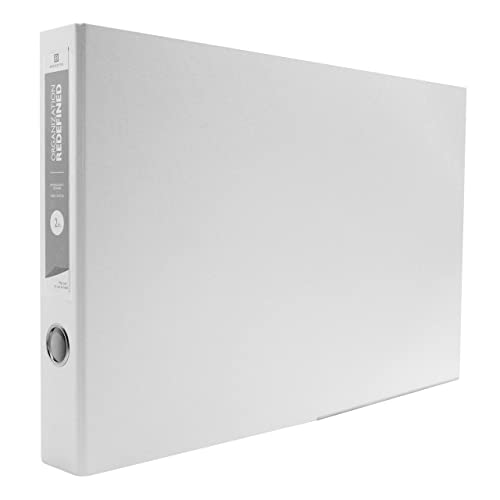 Bindertek 3-Ring Premium Ledger Binder 11x17, 2" Spine, White