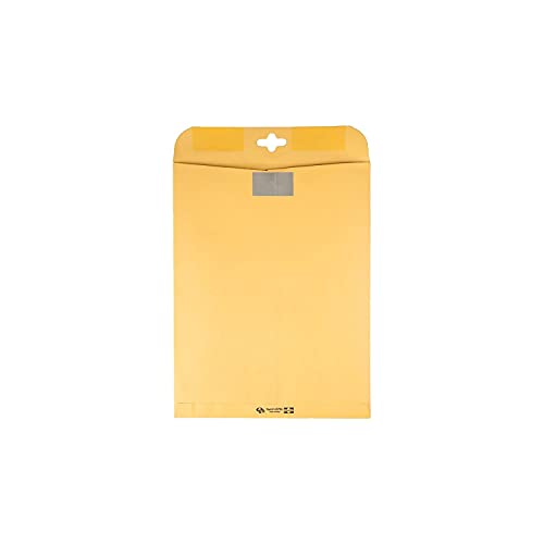 Quality Park 10 x 13 Clasp Envelopes Pack of 100 Brown Kraft Heavyweight Document Mailers with Redi-Tac Closure