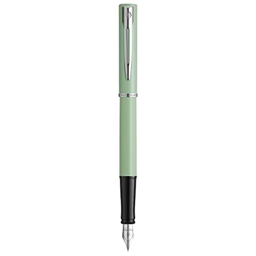 Waterman Allure Fountain Pen | Mint Green Matte Lacquer with Chrome Trim | Fine Stainless Steel Nib | Blue Ink | With Gift Box