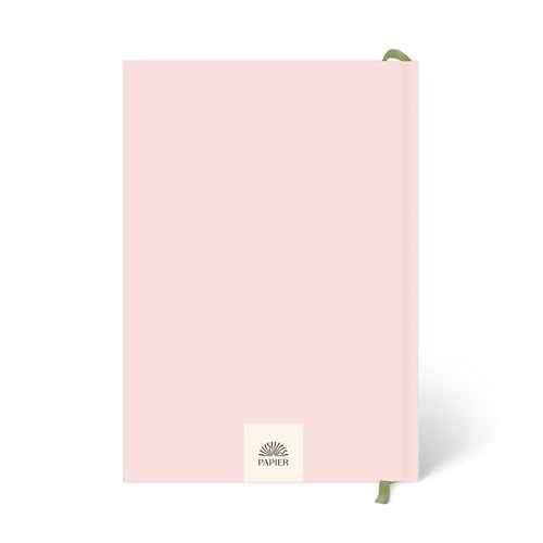 Papier Daily Wellness Journal Diary - Baby Pink, 8.46" L x 6.02" W | Hardback Cover Wellbeing, Gratitude & Mindset Diary for Personal Growth, Mindfulness & Reflection | Track Goals, Sleep & Lifestyle