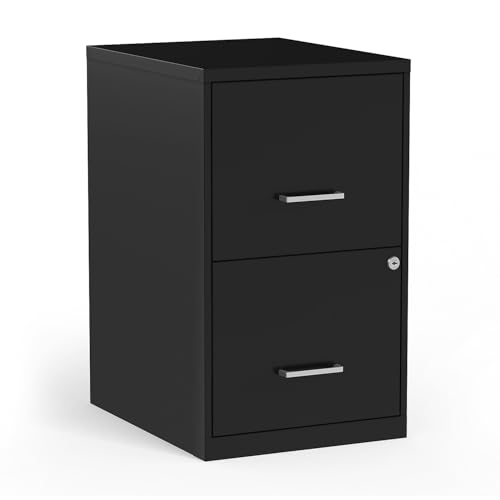 Staples Black 2-Drawer Vertical File Cabinet Lockable Letter Size 1 Pack