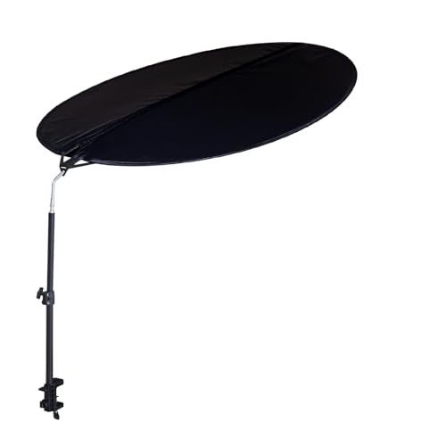 BOENBRO 36" Double Sided Black Office Cubicle Shade with Clamp & Rotatable Rod (Patent Pending)