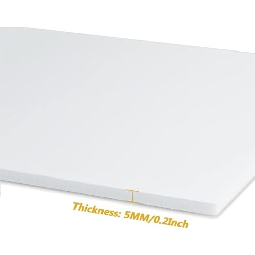 30 Pack White Foam Board 8x10 inch, White Foam Core Boards Baking Board Mat Board Center, 3/16in Thick White Crafts Foam Board Sheet Polystyrene Boards for Projects Art Display