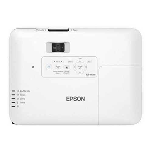 Epson PowerLite 1795F Wireless Ready 3200 Lumens Full HD 1080p 3LCD Portable Projector (Renewed)
