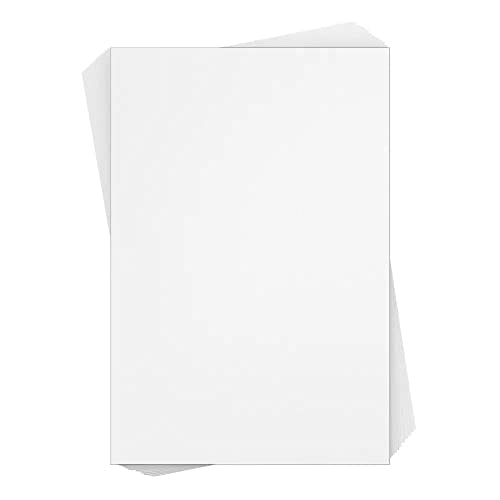 Reskid White Cardstock Thick Paper - Blank Heavy Weight 125 lb Cover Card Stock - 50 Pack (8.5x11)