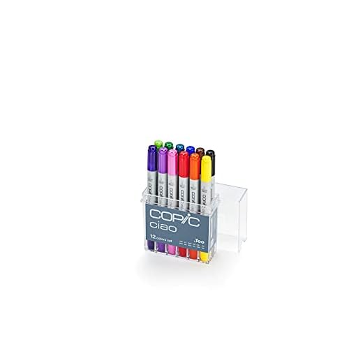 Copic Markers 22075312 IB12 Ciao Markers Basic Set, 12-Piece