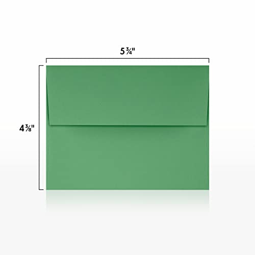 LUXPaper A2 Invitation Envelopes | Peel & Press | 4 3/8" x 5 3/4" | Holiday Green | 60lb. Text | 250 Qty
