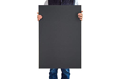 Union Premium Black Foam Board 24x36in 10-Pack - Matte Finish, High Density for Presentations & Crafts