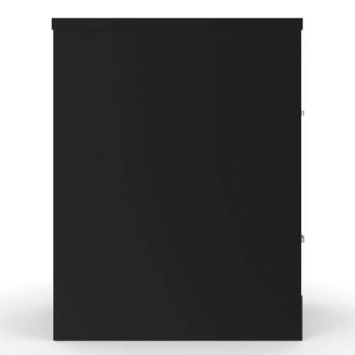Staples 2-Drawer Vertical File Cabinet, Letter Size, Lockable, Black, 22" D