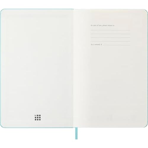 Moleskine Classic 12 Month 2026 Weekly Planner, Hard Cover, Large (5" x 8.25"), Aquamarine, 144 pages