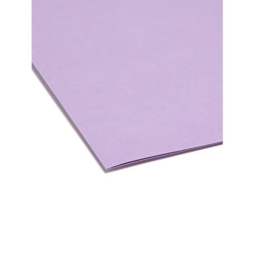 Smead File Folder, Straight-Cut Tab, Letter Size, Lavender, 100 per Box (10940)