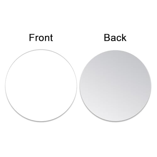 Muka 100Pcs 2 Inch Round Sublimation Blank Aluminum Sheets, Aluminum Board Heat Transfer for Breastpin, Scalable Badge Holder, Photo Tray, Collapsible Phone Holders