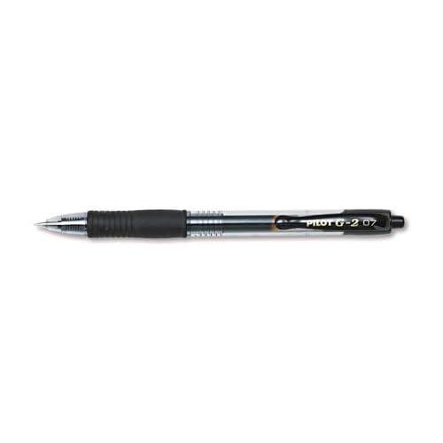 Pilot G2 Premium Gel Roller Pens 0.7, Fine Point Smooth Writing Pens Black, Pack of 12