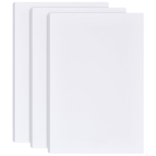 BENECREAT 3-Pack 12x8 Inch White Foam Boards 1/2 Inch Thickness for Signage & Crafting