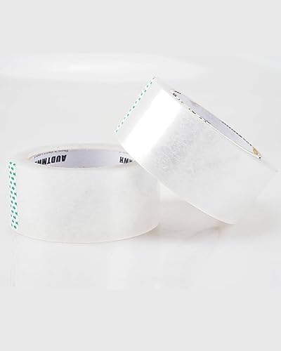 AUDTMWH Packing Tape Refills Clear 1.88" x 60 Yards, 2 Rolls - 120 Yards Total