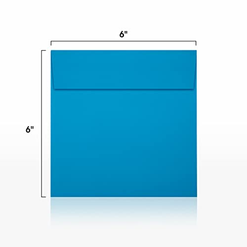 LUXPaper Square Invitation Envelopes | Peel & Press | 6" x 6" | Pool Blue | 80lb. Text | 250 Qty