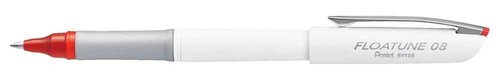 Pentel Floatune Rollerball, 0.8mm Medium Line, Red Ink, 12 Pack