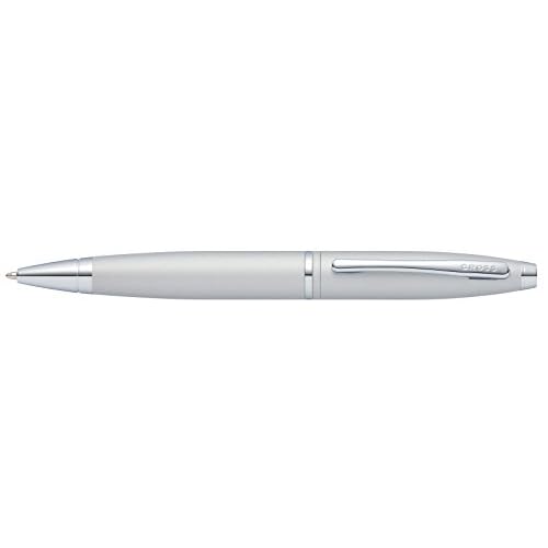 Cross Calais Satin Chrome Refillable Ballpoint Pen and Zip Pen Pouch Gift Set, Includes Premium Gift Box - Classic Black