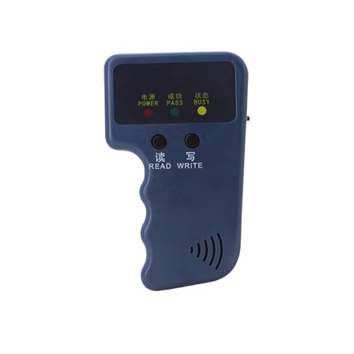 RFID Reader Writer, Handheld 125khz Copier RFID Smart ID Card Duplicator, RFID Copier RFID Cloner with Writable Tags Keychains,RFID Card Copier Duplicator (1pcs Blue)