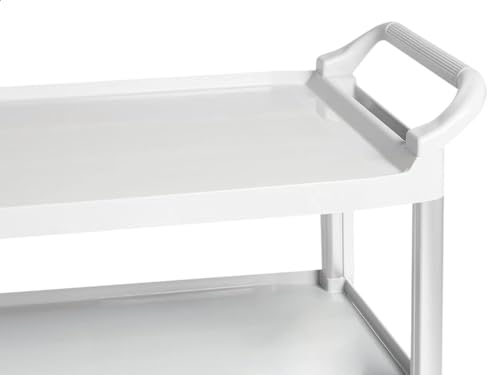 Amazon Basics 3-Tier Rolling Utility Cart with Wheels – 400 lb Capacity, Gray