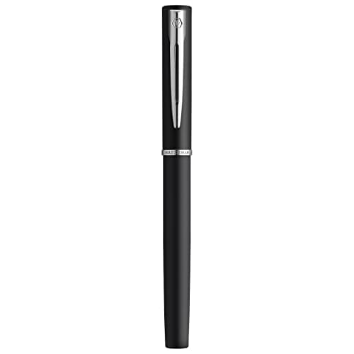 Waterman Graduate Allure Fountain Pen, Black Lacquer, Fine Nib, Blue Ink, Gift Box