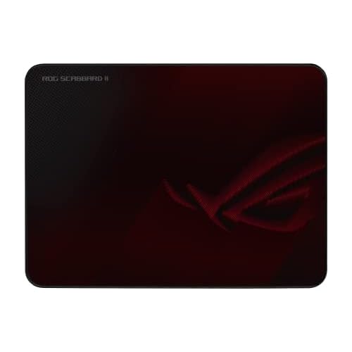ASUS ROG Scabbard II Gaming Mouse Pad ? 14.2¡± x 10.2¡± (Medium Size), Smooth Glide Surface, Water/Oil/Dust-Resistant, Anti-Fray Edges, Non-Slip Base - Black