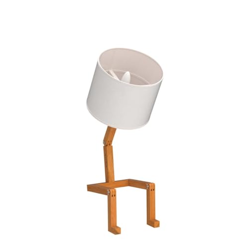 HAITRAL Cute Desk Lamp - Creative Table Lamp with Wood Base Changeable Shape Desk Lamp for Bedroom, Study, Office, Kids Room